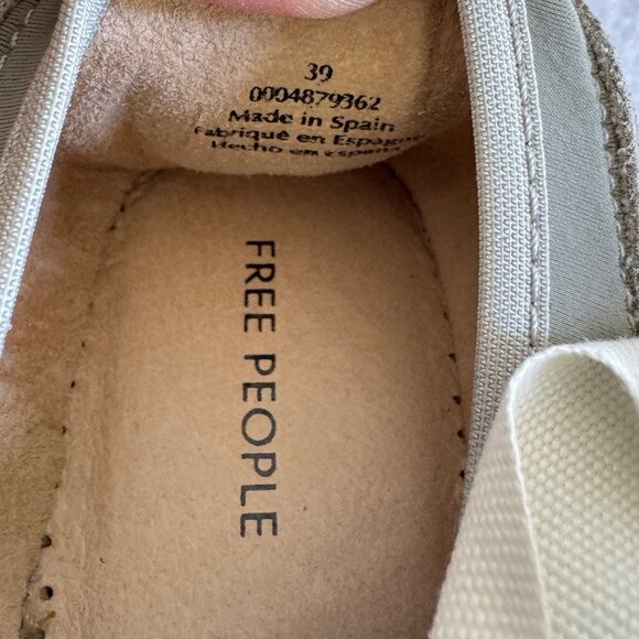 FREE PEOPLE Chapmin Espadrille Sneaker in Gray/Ivory Sz. EU39 - Picture 7 of 9